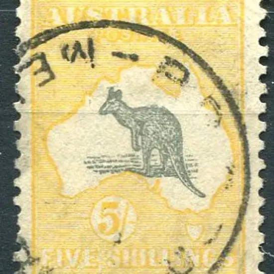 5/- grey & yellow-orange. Good to F/U with an ...