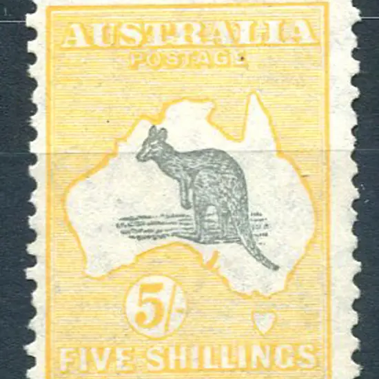 5/- grey & yellow-orange. Fine MLH. Fresh, rich ...