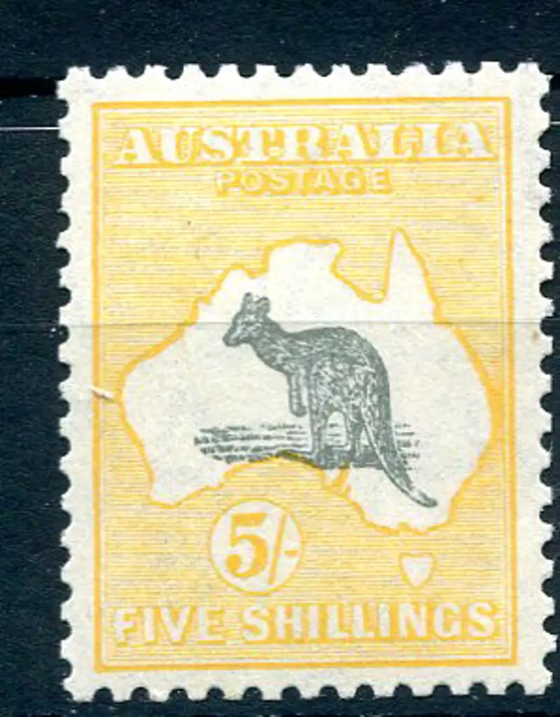 5/- grey & yellow-orange. MVLH verging on MUH with ... Image 1++