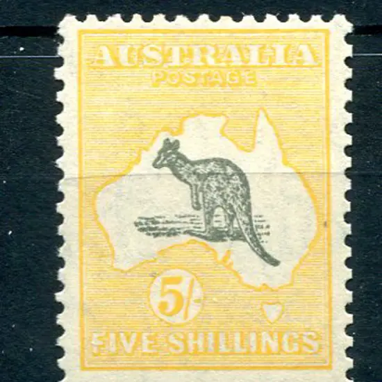 5/- greyish black & yellow-orange. Fine MLH, ...