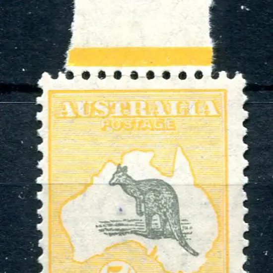 5/- greyish-black & yellow-orange. MUH with part ...