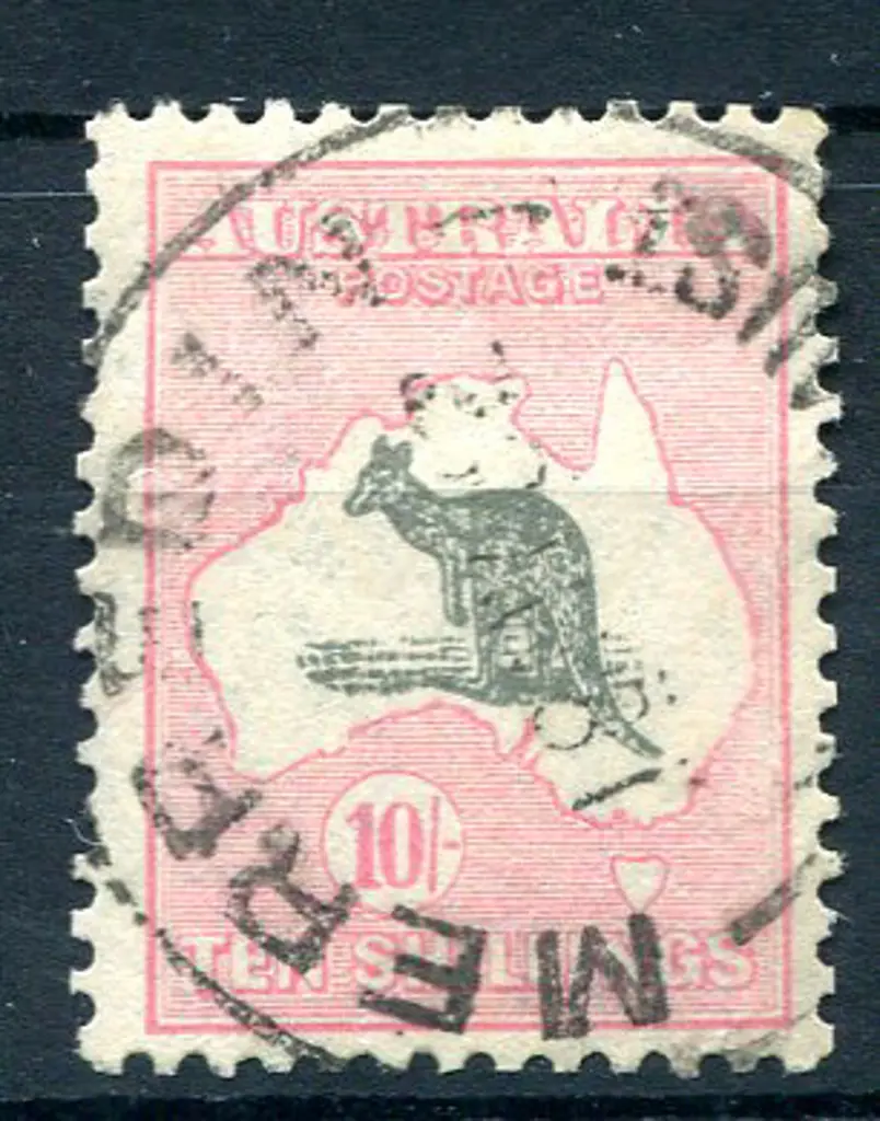 10/- grey & pale pink with near complete Merredin, ... Image 1++