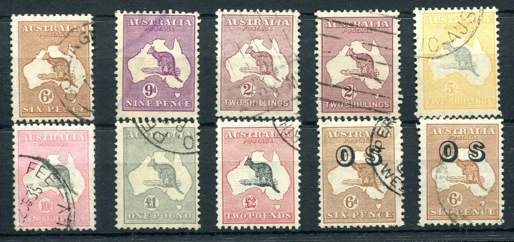 6d chestnut to £2 grey & rose-crimson set with ... Image 1++