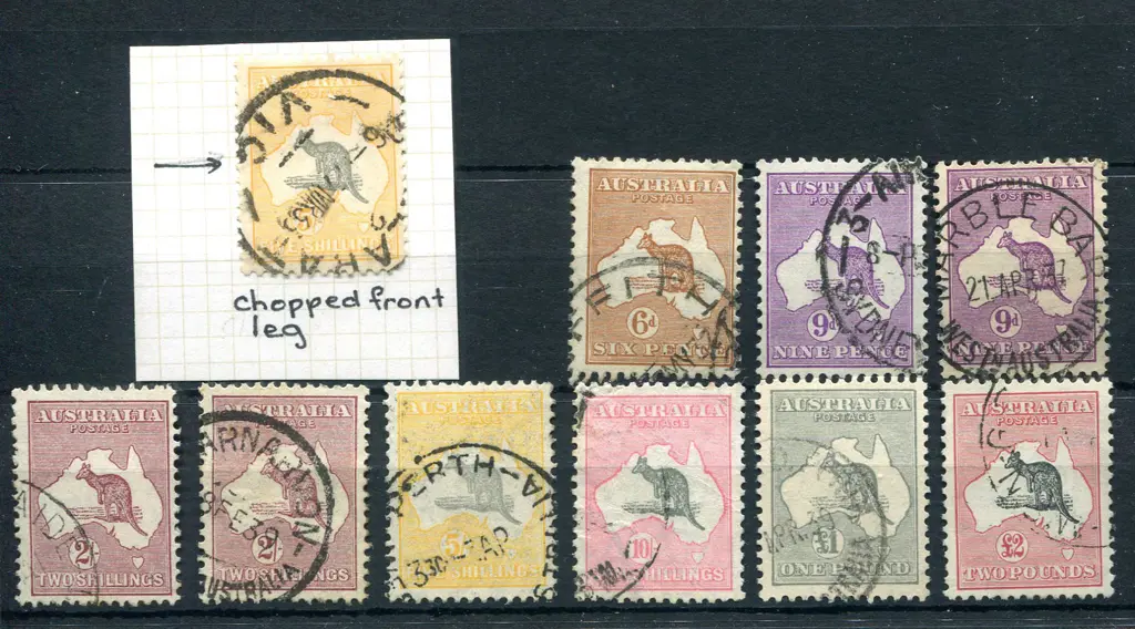 6d chestnut to £2 black & rose plus 9d substituted ... Image 1++