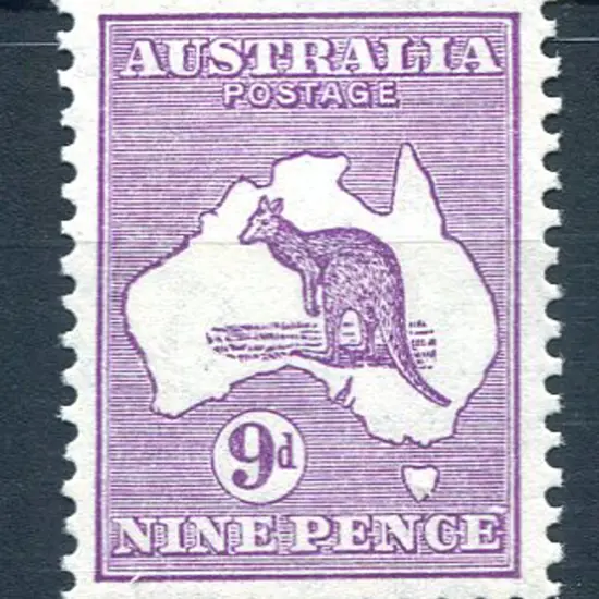 9d violet with "flaw over second "E" of "PENCE" ...
