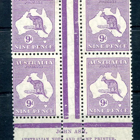 9d violet, Die IIB plate 3 John Ash "N over N" ...