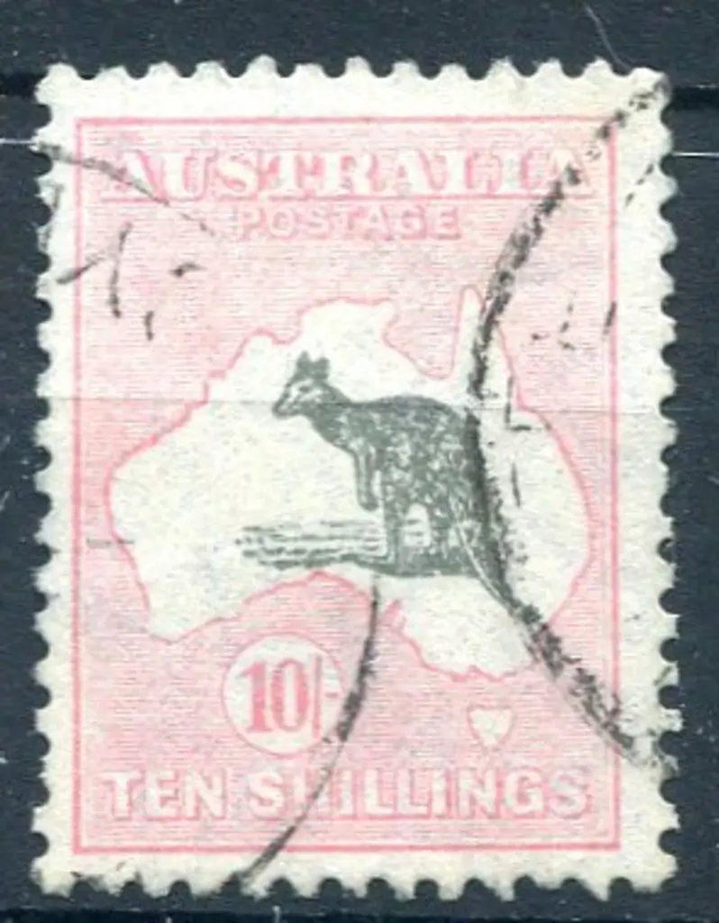 10/- grey & aniline pink with "Short "Spencer's ... Image 1++