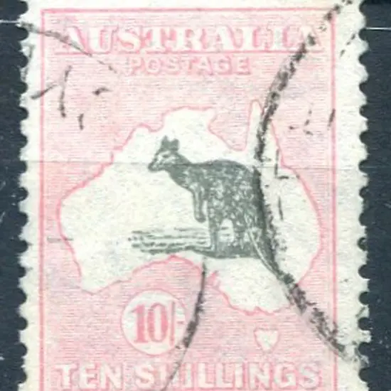 10/- grey & aniline pink with "Short "Spencer's ...
