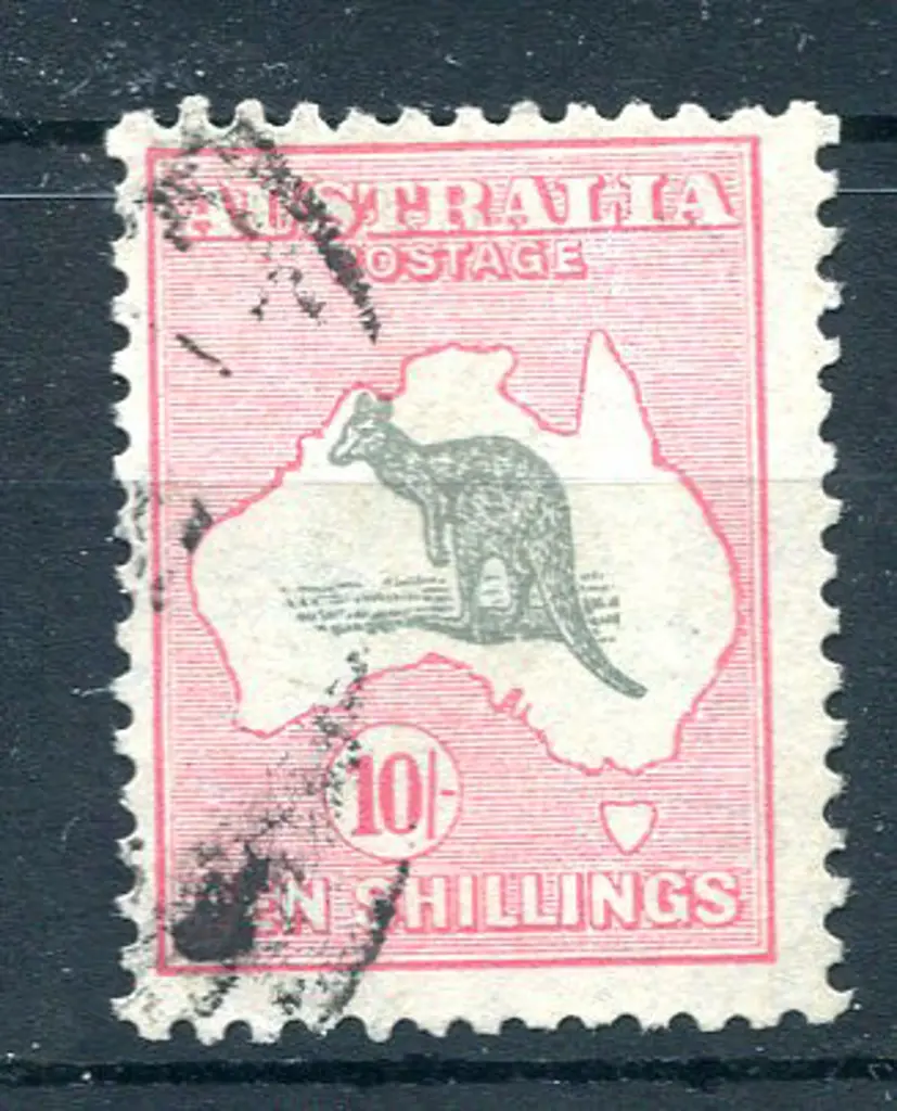 10/- grey & aniline pink with "very short ... Image 1++