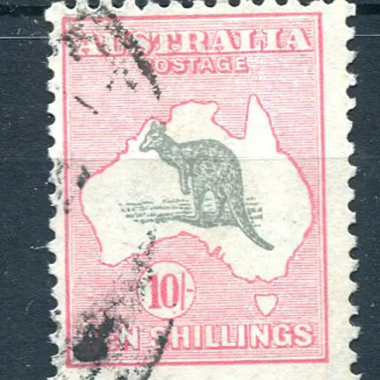 10/- grey & aniline pink with "very short ...