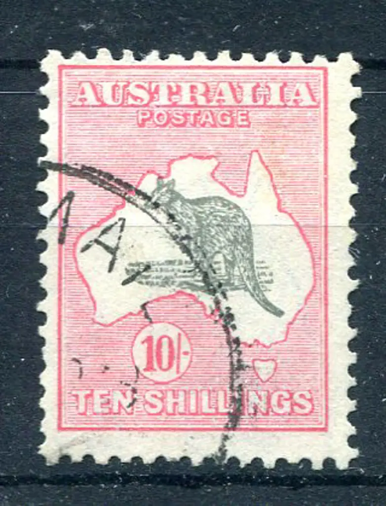 10/- grey & aniline pink with the "Ewe-faced ... Image 1++