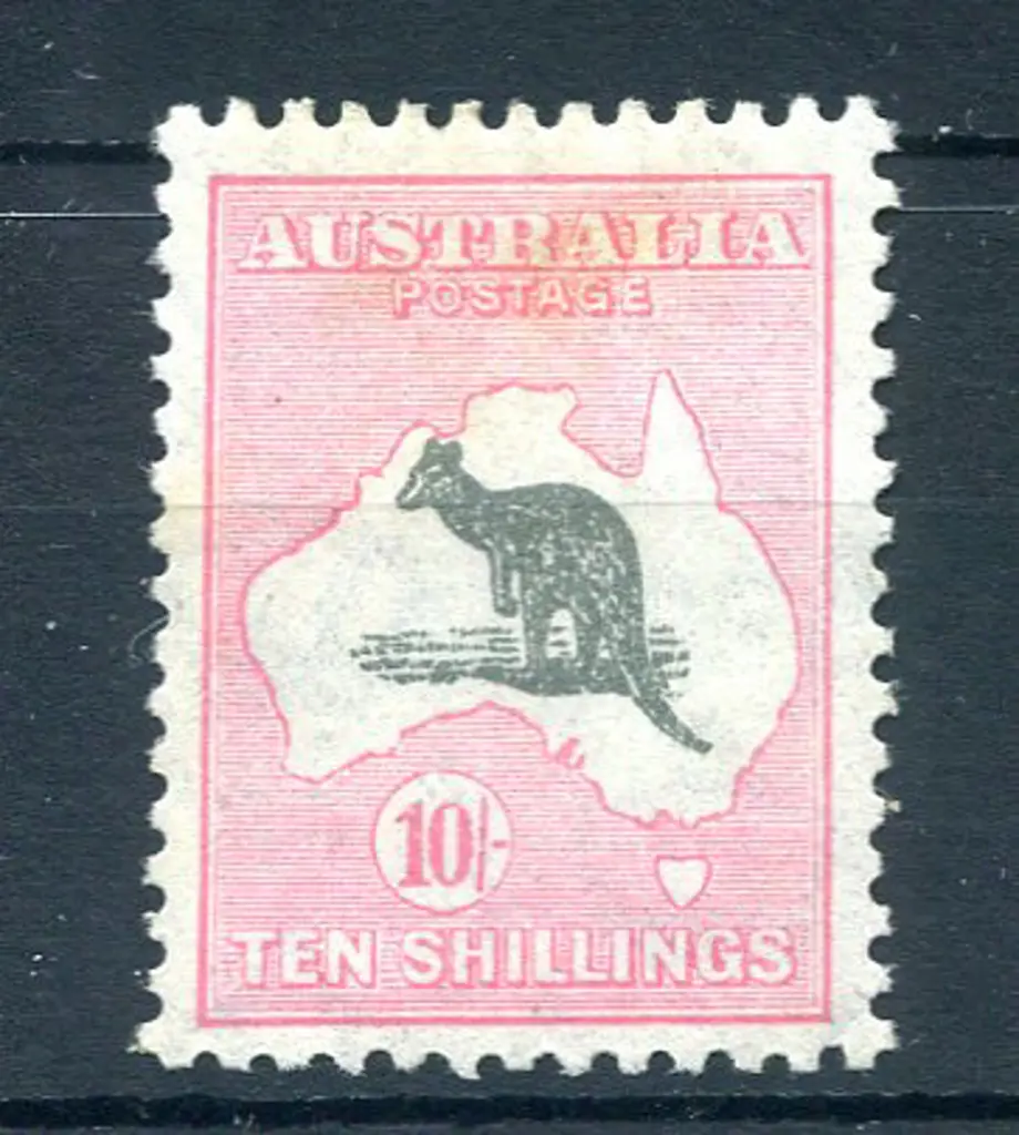 10/- grey-black & rose-crimson. Unfortunately ... Image 1++