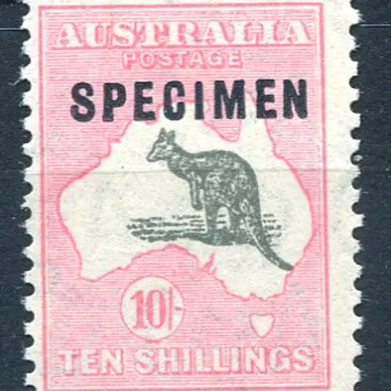 10/- grey-black & pale rose-crimson ovptd ...