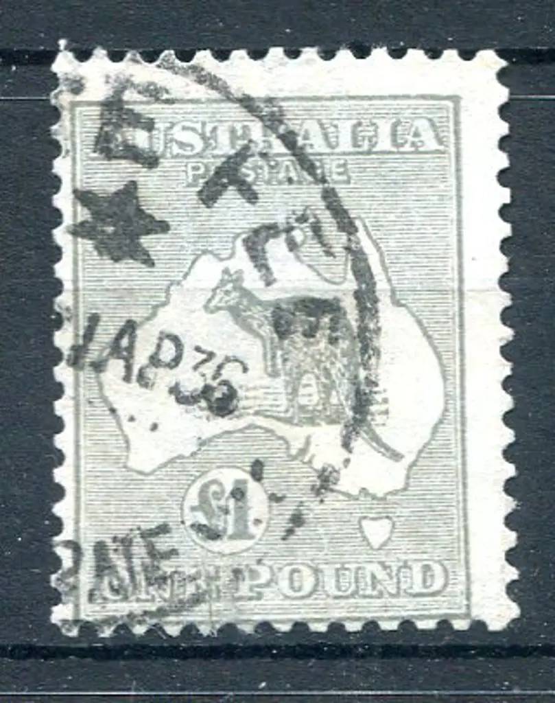 £1 grey. Fine used with part "Late Fee" cds. ACSC ... Image 1++