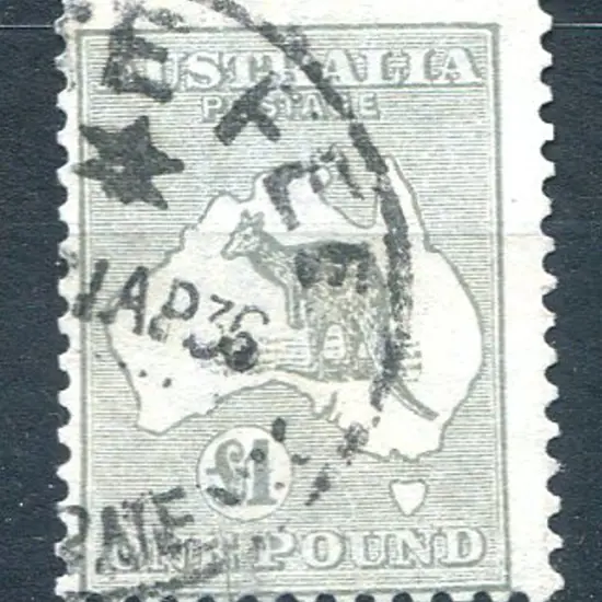 £1 grey. Fine used with part "Late Fee" cds. ACSC ...