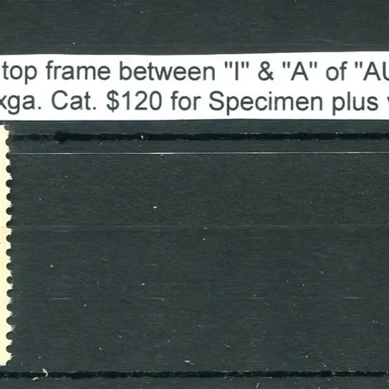 £1 grey ovptd "SPECIMEN" type D with "colour flaw ...
