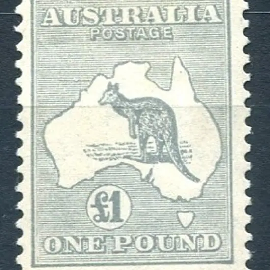 £1 grey. Fine MLH with good centering. ACSC54, Cat ...