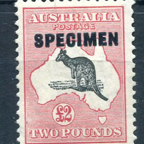 £2 grey-black & rose-crimson ovptd "SPECIMEN" with ...