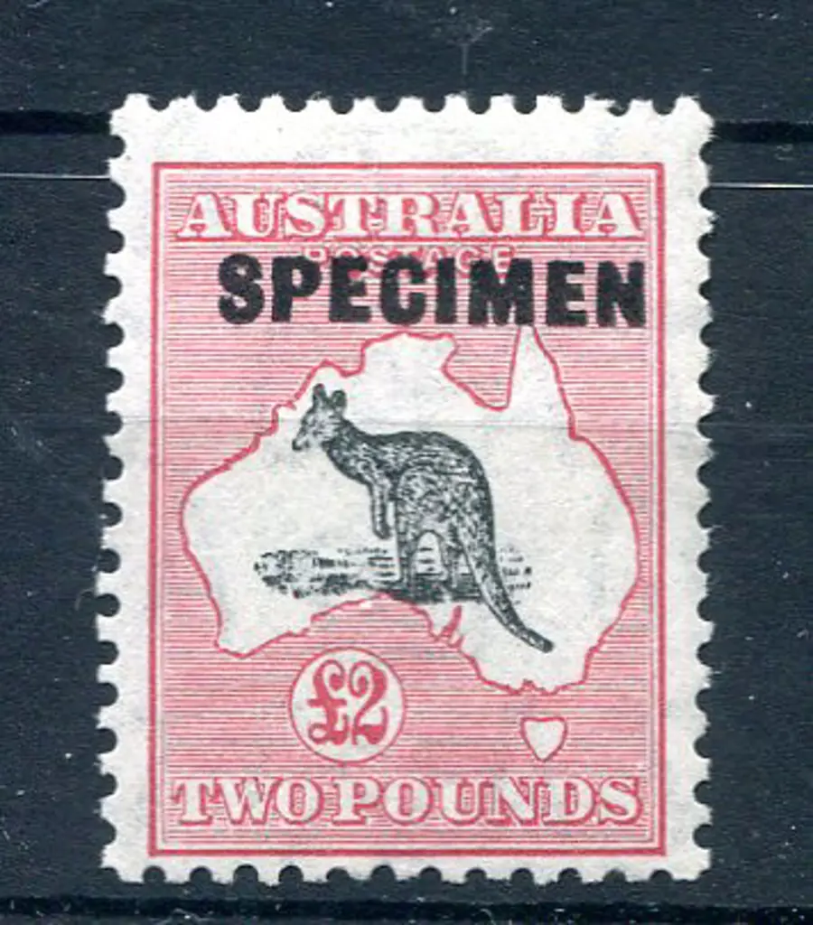 £2 grey-black & rose-crimson ovptd "SPECIMEN" with ... Image 1++