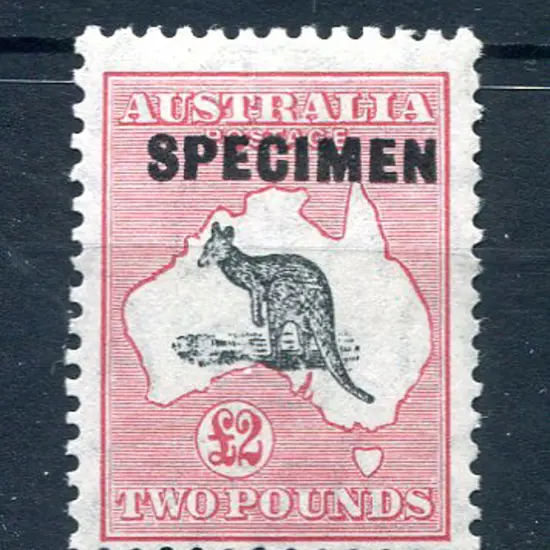 £2 grey-black & rose-crimson ovptd "SPECIMEN" with ...