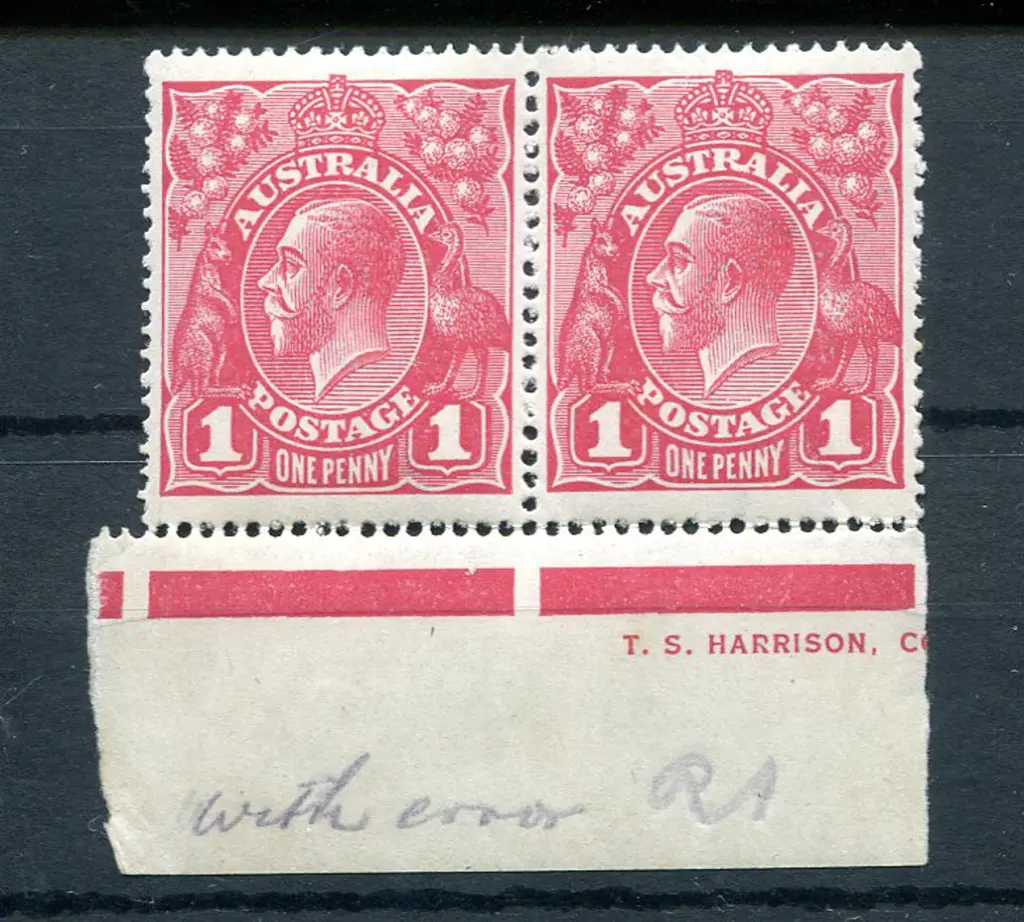 1d carmine-rose in part one line Harrison imprint ... Image 1++