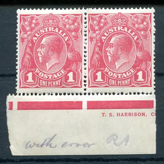 1d carmine-rose in part one line Harrison imprint ...