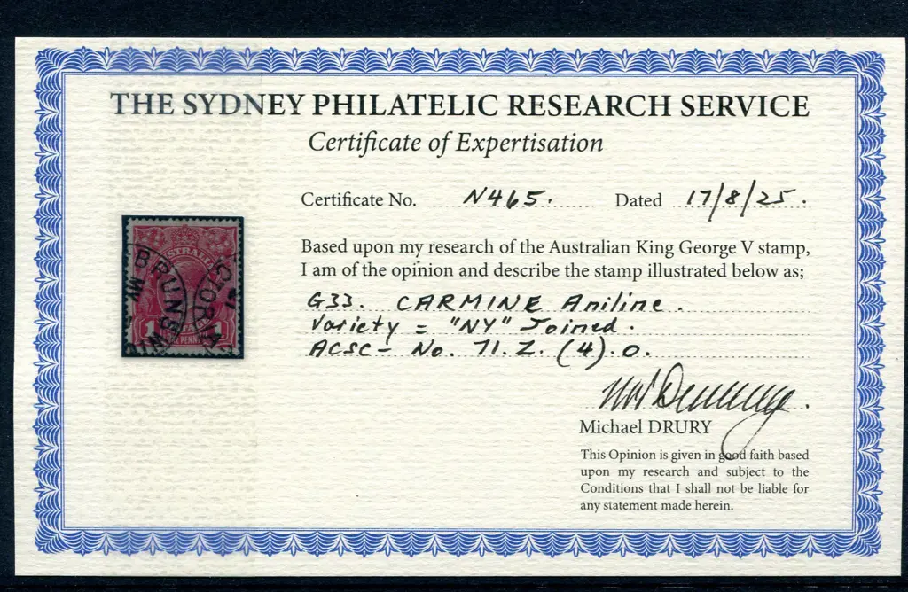 1d aniline carmine with "NY joined" variety. Used ... Image 1++