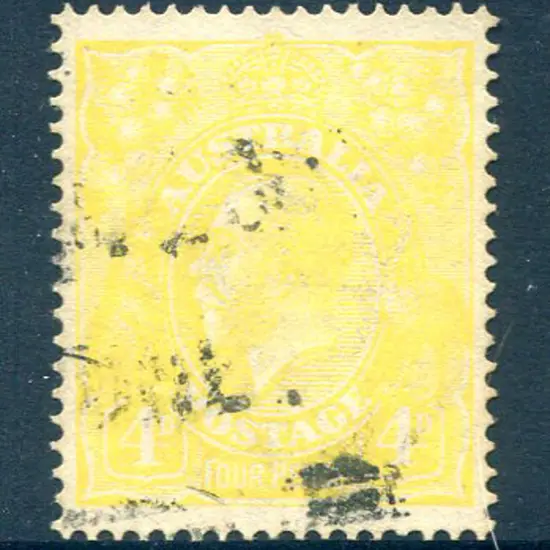 4d lime-yellow. A used example of this very rare ...