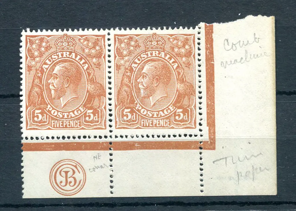5d chestnut, Die I on smooth paper, comb perf ... Image 1++