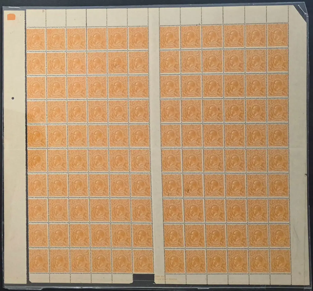 ½d orange, electro 8 in complete sheet of 120 ... Image 1++