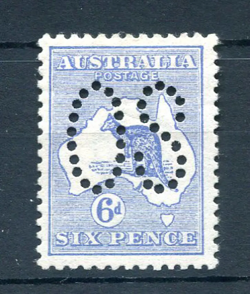 1913 6d ultramarine, 1st wmk perfined large "OS". ... Image 1++