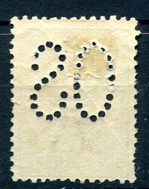 1913 £1 brown & blue, 1st wmk perfined large "OS". ... Image 1++