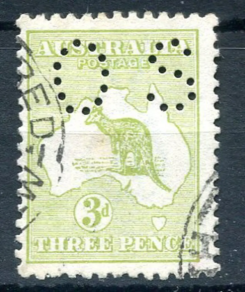 1915/28 3d pale olive-green Die I with 3rd wmk ... Image 1++