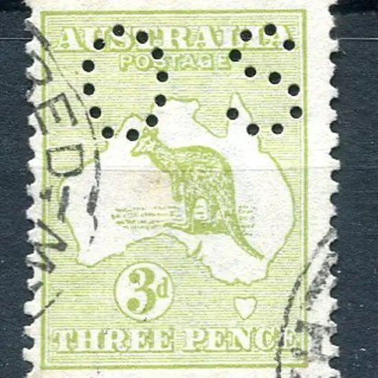 1915/28 3d pale olive-green Die I with 3rd wmk ...