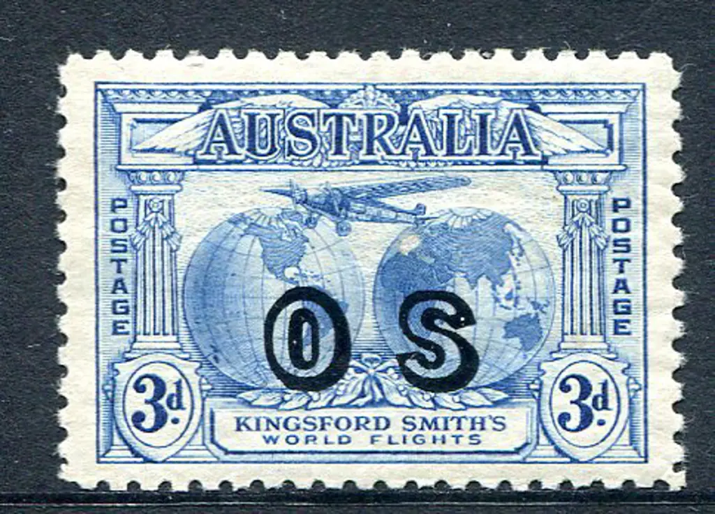 1931 2d & 3d Kingsford Smith ovptd "OS". Both MUH ... Image 1++