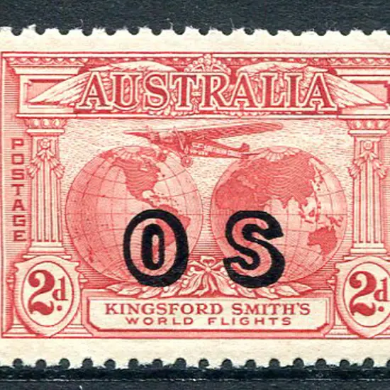 1931 2d & 3d Kingsford Smith ovptd "OS". Both MUH ...