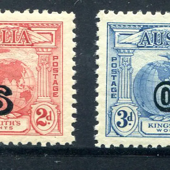 1931 2d & 3d Kingsford Smith ovptd "OS". MUH with ...
