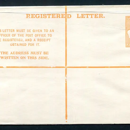 1913 4d orange kangaroo "Registered Letter" ...