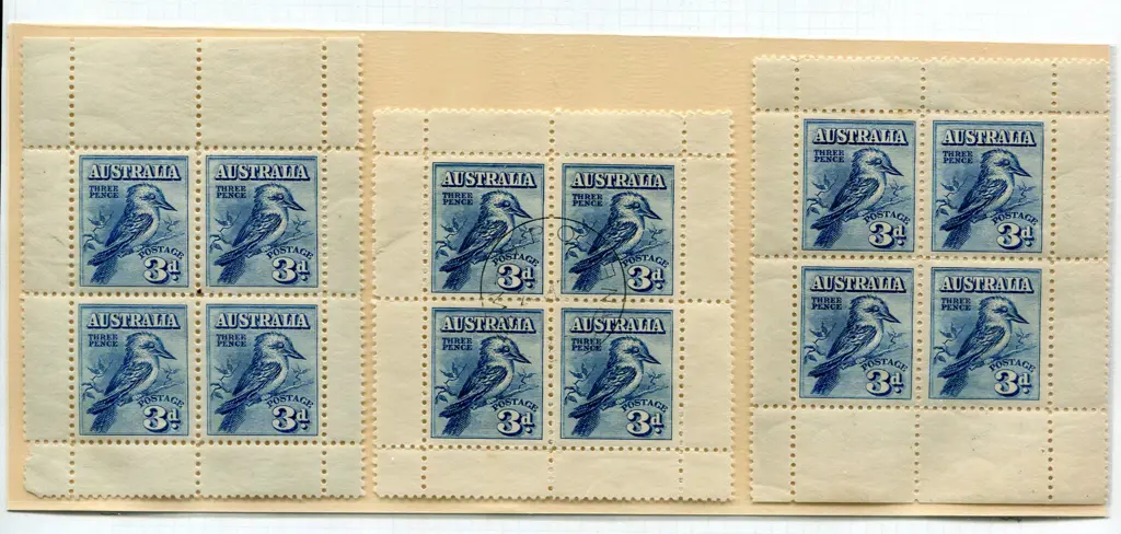1928 Kookaburra Melbourne M/S's x 3 on exhib page ... Image 1++