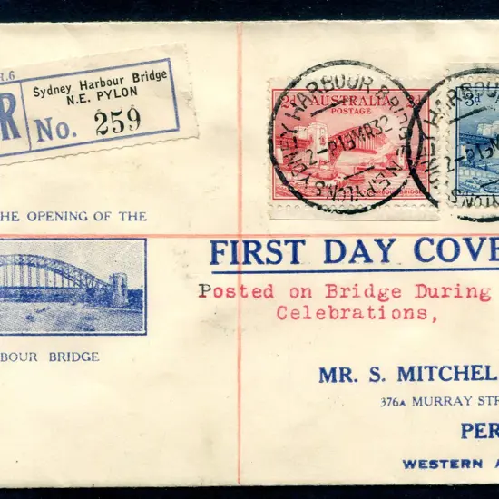 1932 (19th Mar) 2d & 3d Sydney Harbour Bridge pair ...