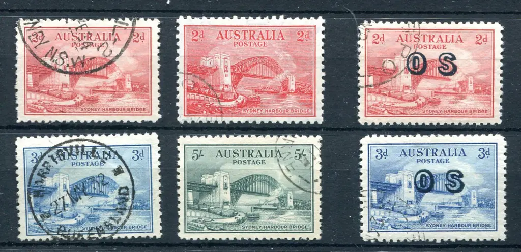 1932 Sydney Harbour Bridge set of 4 fine used with ... Image 1++