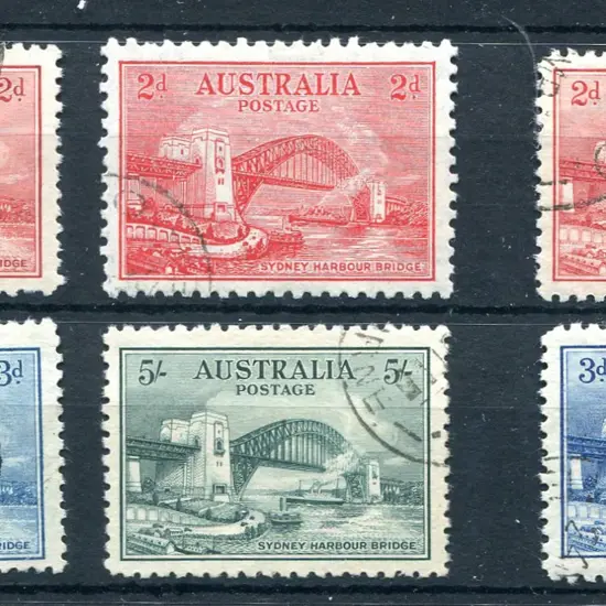 1932 Sydney Harbour Bridge set of 4 fine used with ...