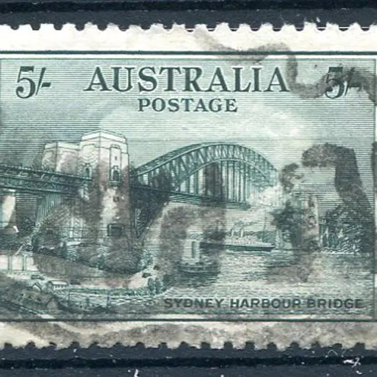 1932 5/- Sydney Harbour Bridge commercially used ...