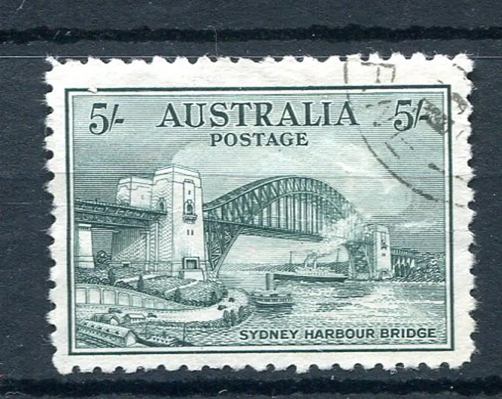 1932 5/- Sydney Harbour Bridge. CTO without gum, 1 ... Image 1++