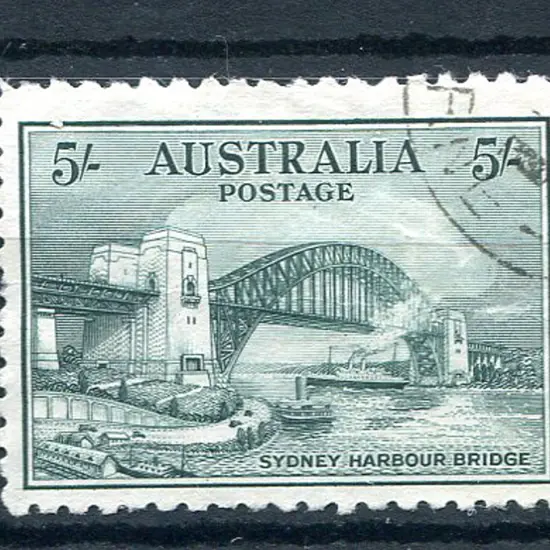 1932 5/- Sydney Harbour Bridge. CTO without gum, 1 ...