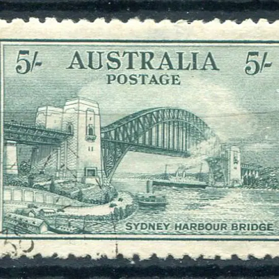 1932 5/- Sydney Harbour Bridge. CTO without gum. ...