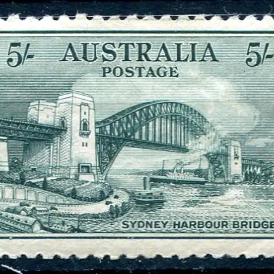 1932 5/- Sydney Harbour Bridge. MLH with good ...