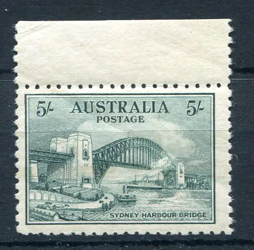 1932 5/- Sydney Harbour Bridge. Top marginal MUH ... Image 1++