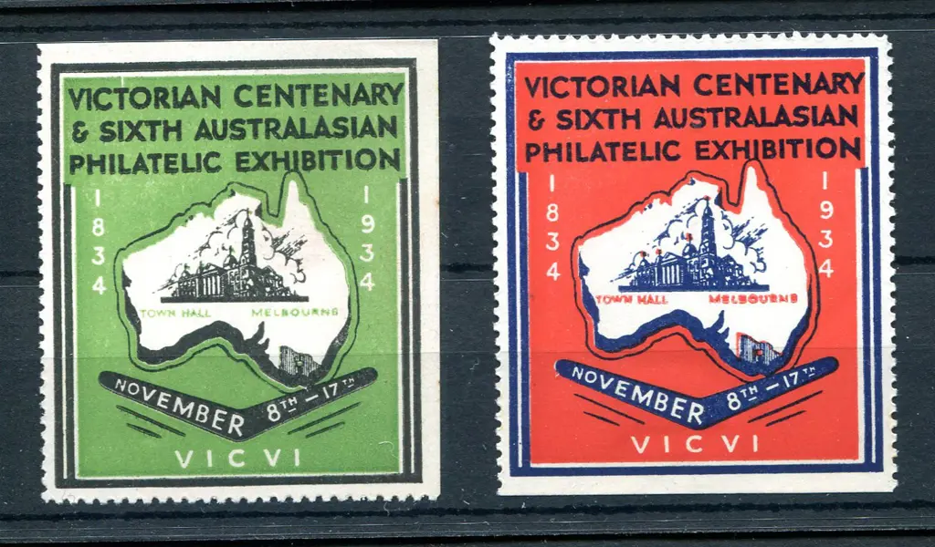 1934 "Victorian Centenary & Sixth Australasian ... Image 1++