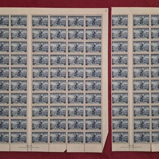 1936 3d blue Cable in plate 1 (upper right) ...